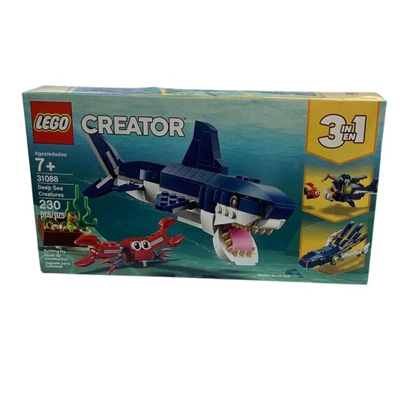 Lego Creator 3-In-1 Deep Sea Creatures Shark Crab Submarine 31088 New Sealed - Picture 2 of 10